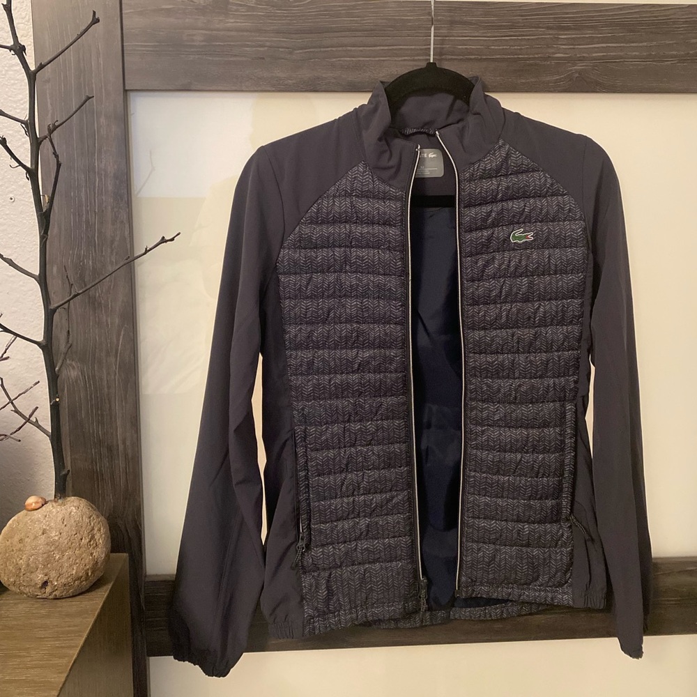 Lacoste womens lightweight gray jacket